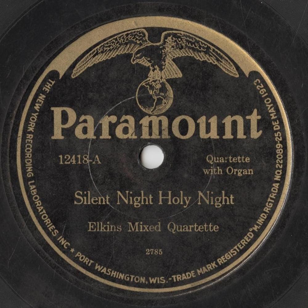 Album cover art for "Silent Night Holy Night" by Elkins Mixed Quartette