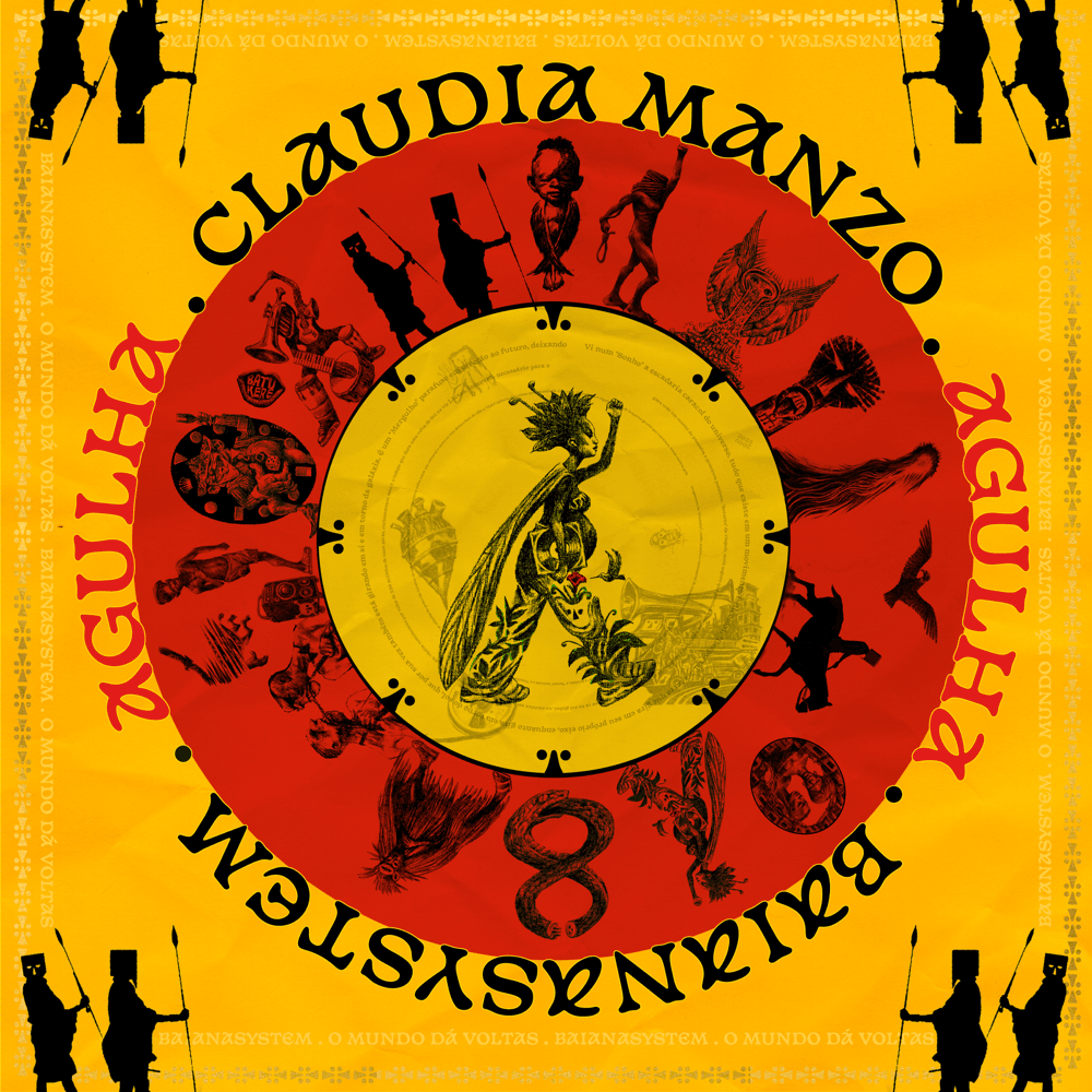 Album cover art for "Agulha" by BaianaSystem & Claudia Manzo