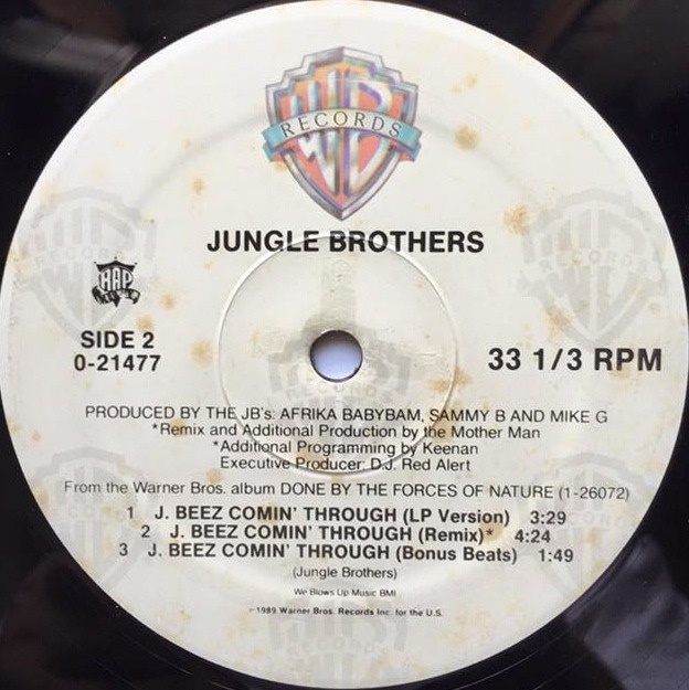 Album cover art for "J. Beez Comin’ Through" by Jungle Brothers
