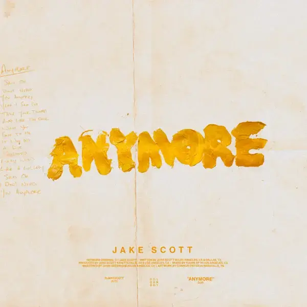 Album cover art for "Anymore" by Jake Scott