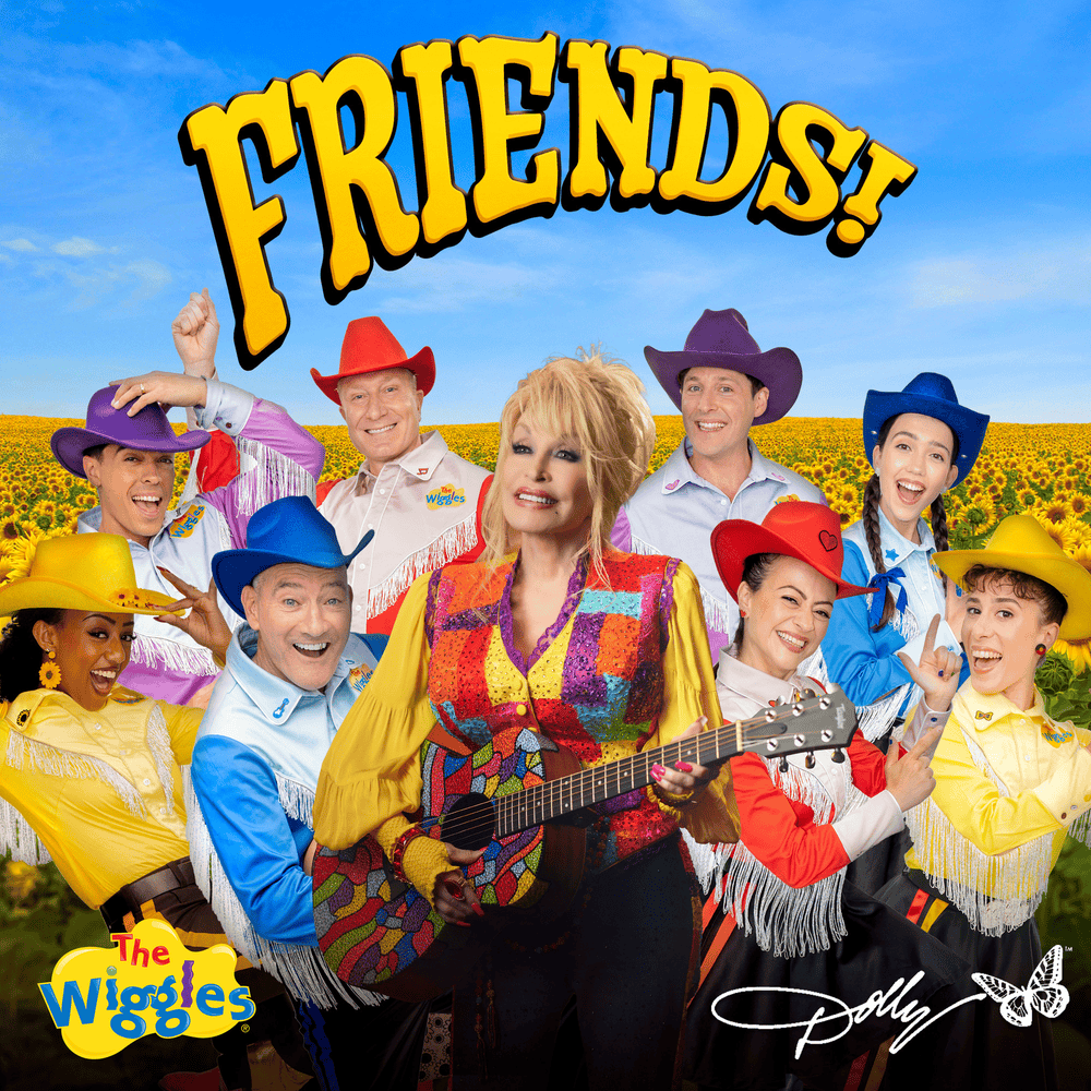 Album cover art for "Friends!" by The Wiggles