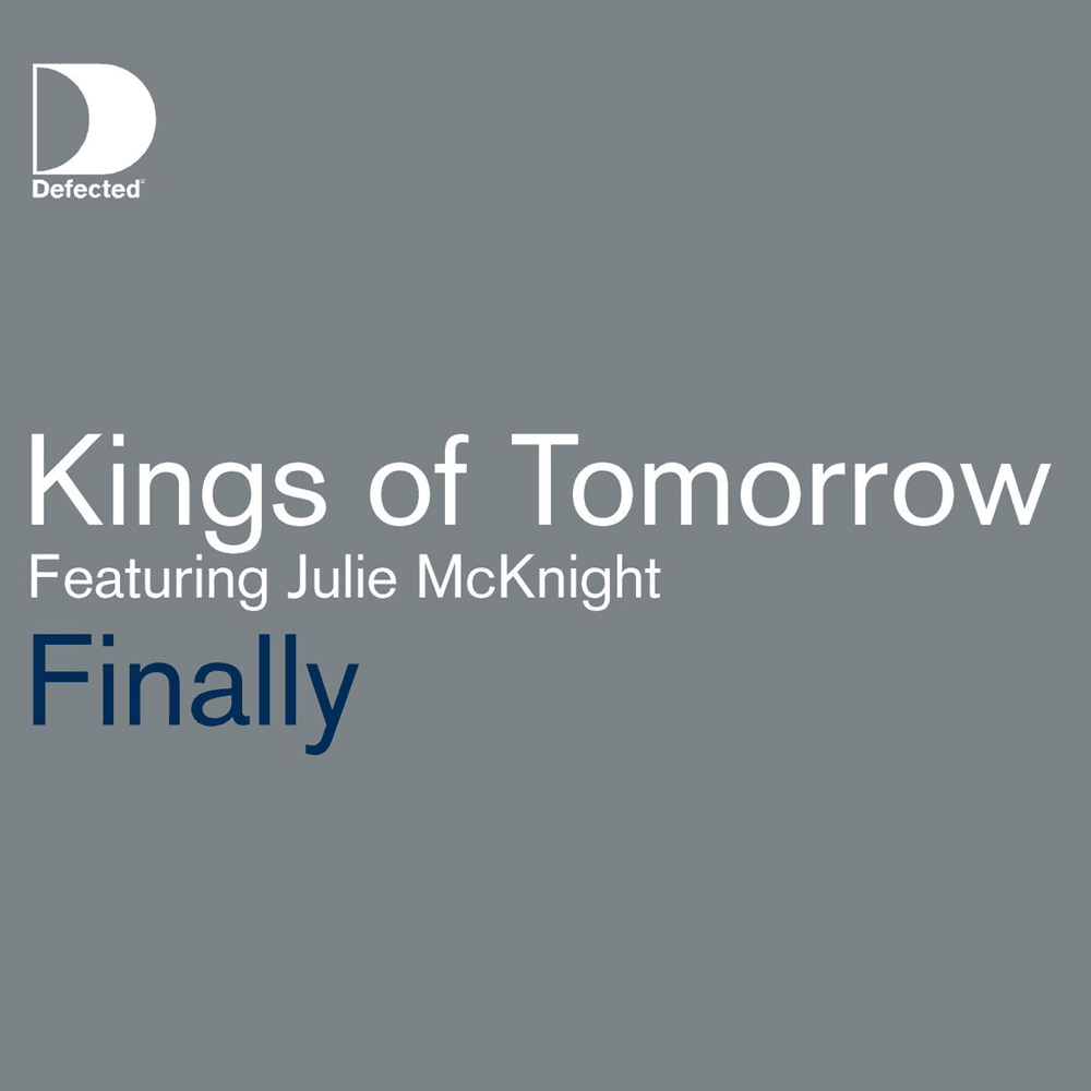 Album cover art for "Finally" by Kings of Tomorrow & Julie McKnight