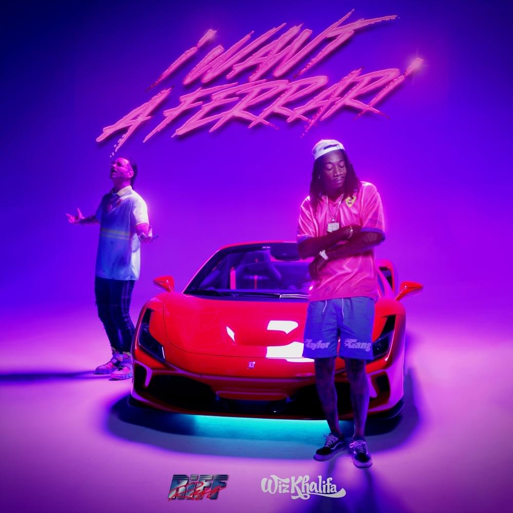 Album cover art for "I Want a Ferrari" by RiFF RAFF
