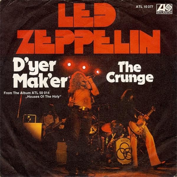 Album cover art for "D’yer Mak’er" by Led Zeppelin