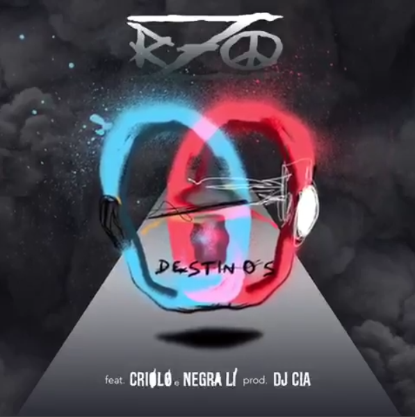 Album cover art for "Destinos" by RZO & Negra Li & Criolo