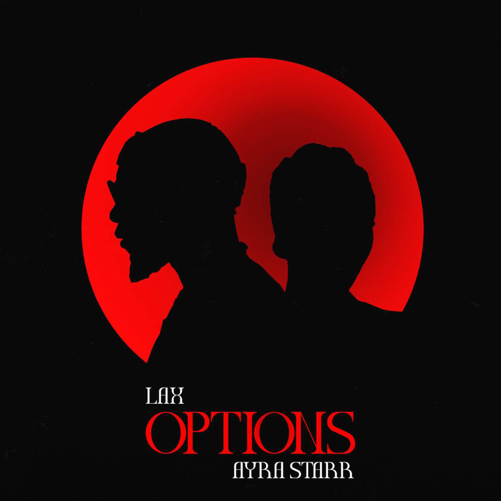 Album cover art for "Options" by L.A.X. & Ayra Starr