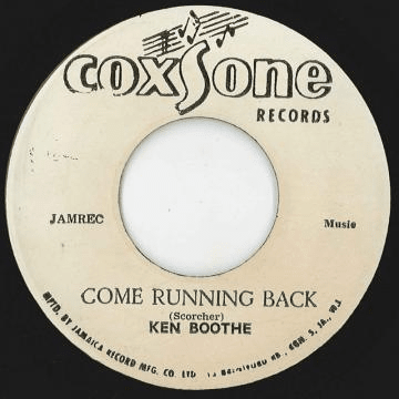 Album cover art for "Come Running Back" by Ken Boothe