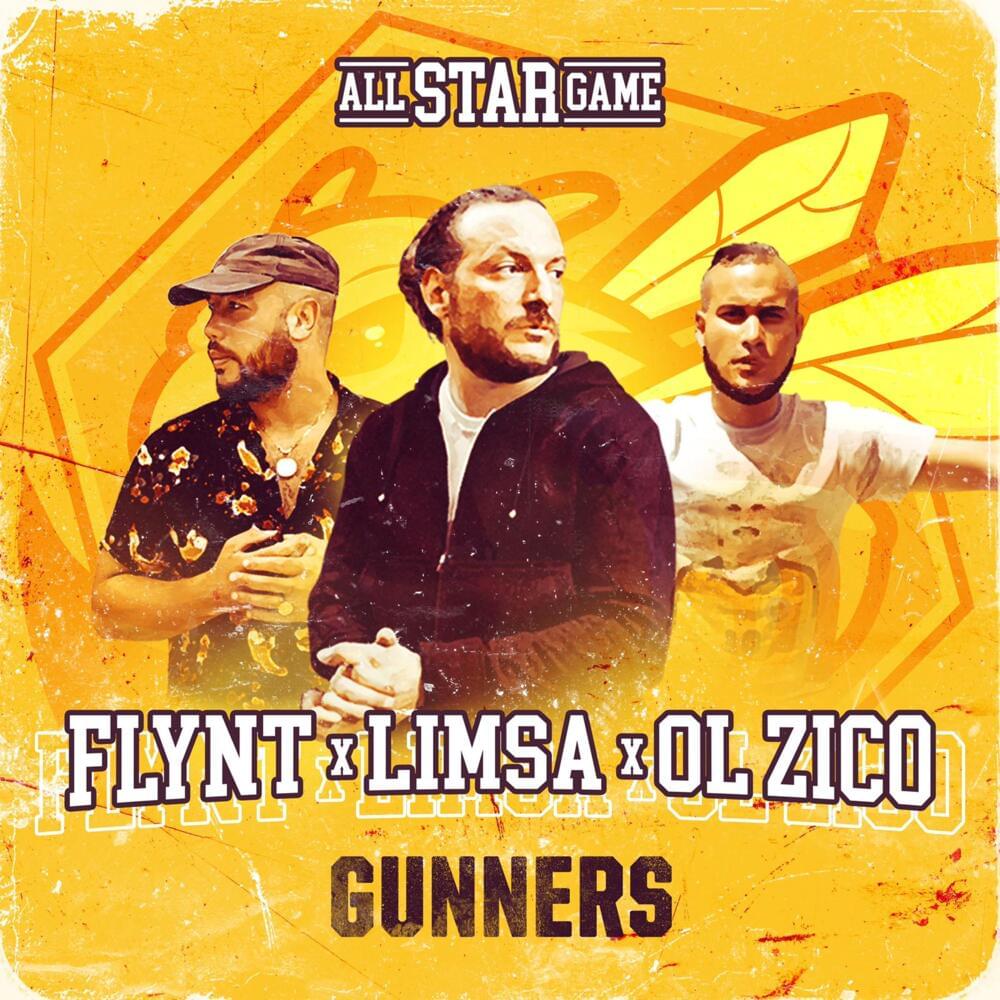 Album cover art for "Gunners" by Mani Deïz & Ol Zico & Limsa d’Aulnay & Flynt