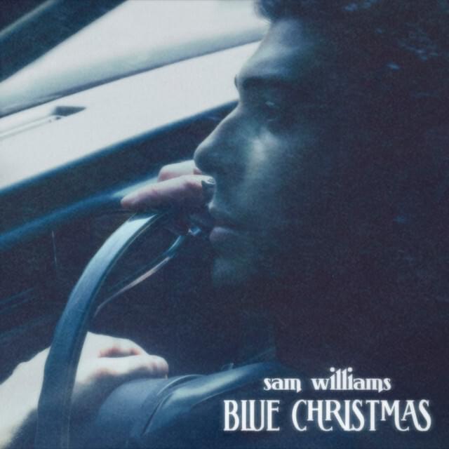 Album cover art for "Blue Christmas" by Sam Williams