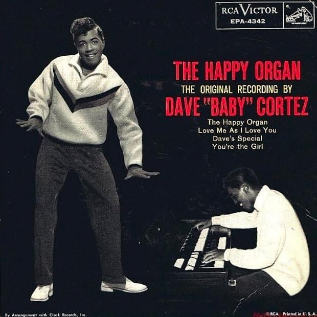 Album cover art for "The Happy Organ" by Dave Baby Cortez