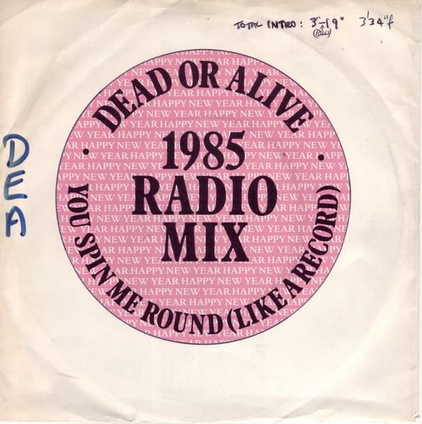 Album cover art for "You Spin Me Round (Like a Record) (ADJ 1985 Radio Mix)" by Dead or Alive