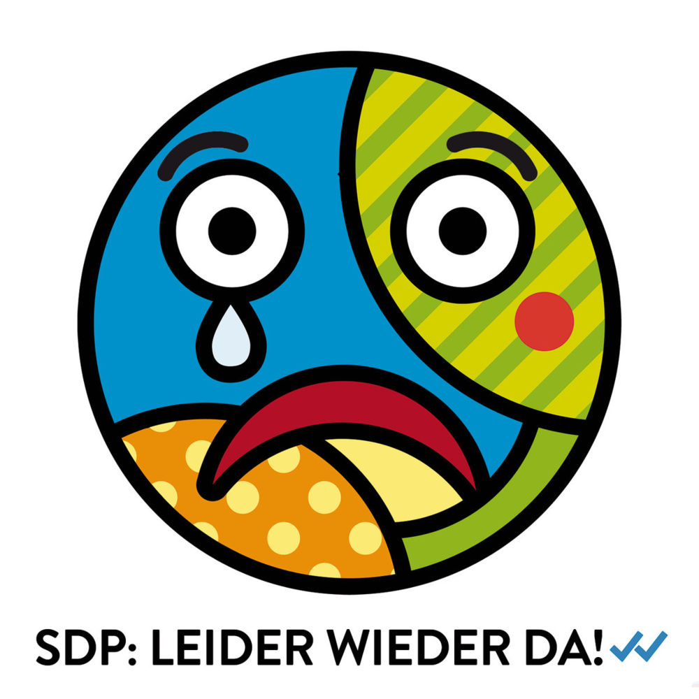 Album cover art for "Leider wieder da!" by SDP