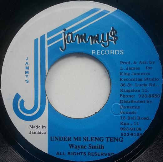 Album cover art for "Under Me Sleng Teng" by Wayne Smith