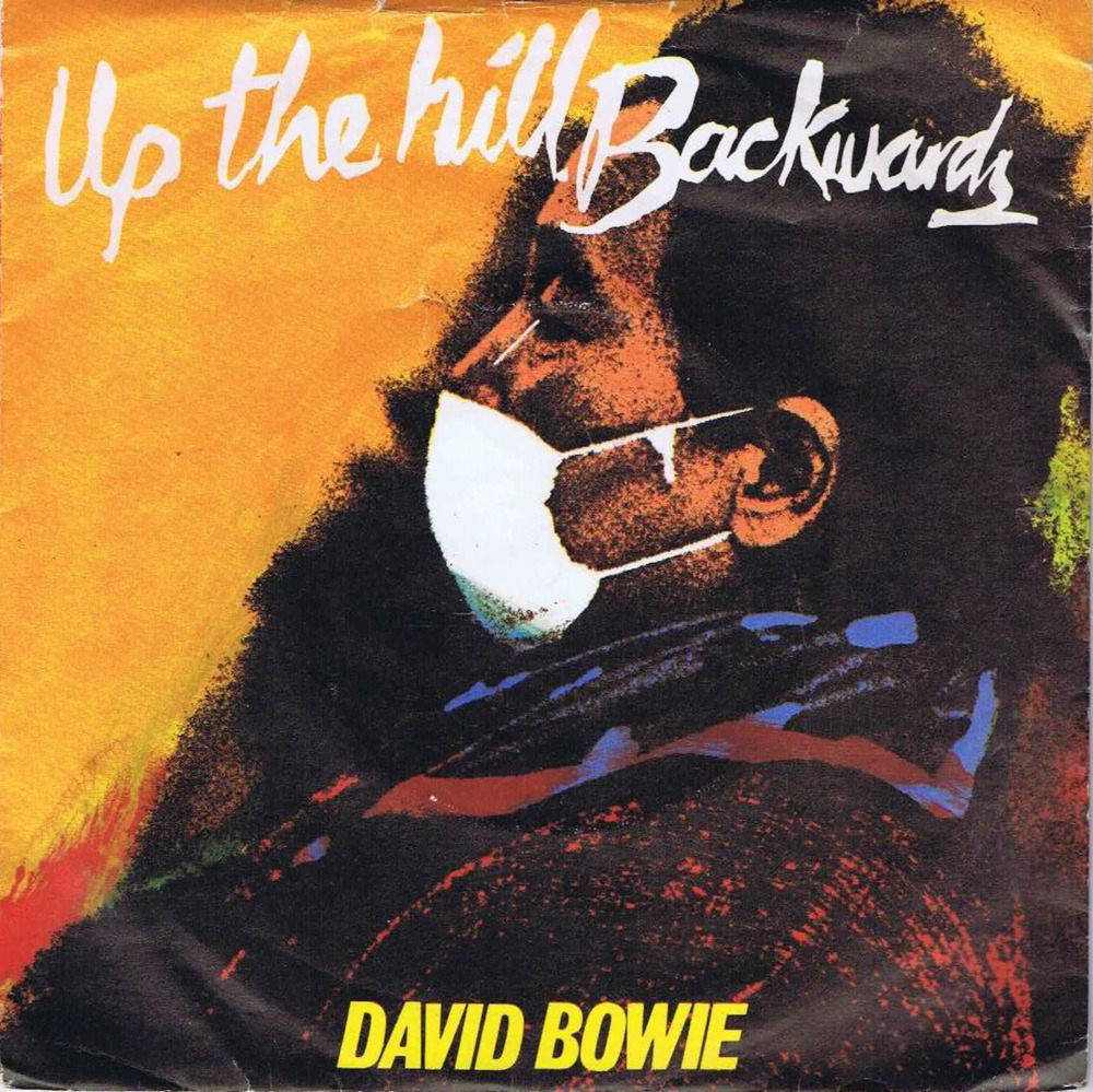 Album cover art for "Up the Hill Backwards" by David Bowie
