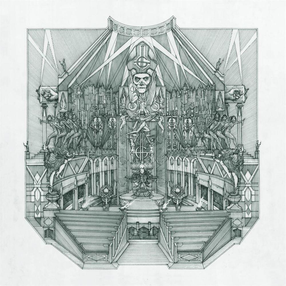 Album cover art for "Devil Church" by Ghost