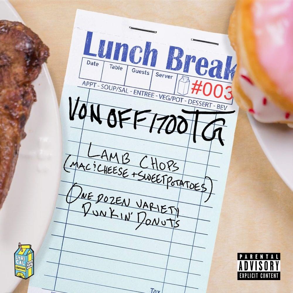 Album cover art for "Lunch Break Freestyle" by VonOff1700