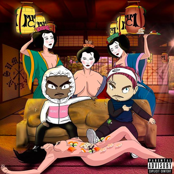 Album cover art for "Drogua la Puta" by DIL & Zeu