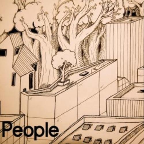 Album cover art for "People" by Oliver Tree & Lena Kuhn & Shelf Nunny