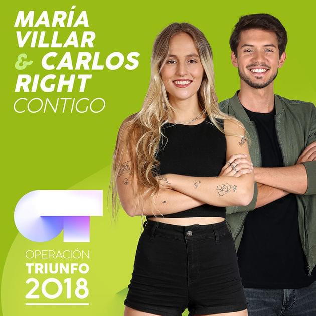 Album cover art for "Contigo" by Operación Triunfo 2018 & Carlos Right & María Escarmiento