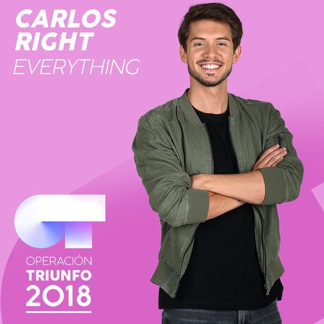 Album cover art for "Everything" by Operación Triunfo 2018 & Carlos Right