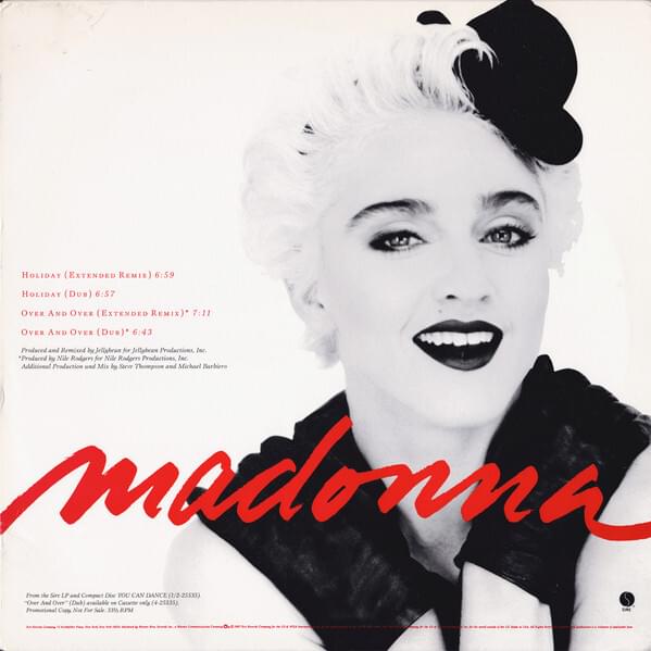 Album cover art for "Holiday (Dub Version)" by Madonna