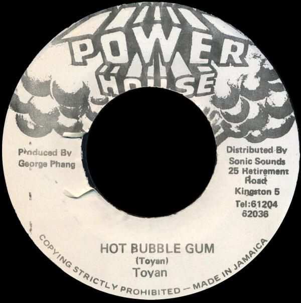 Album cover art for "Hot Bubble Gum" by Ranking Toyan