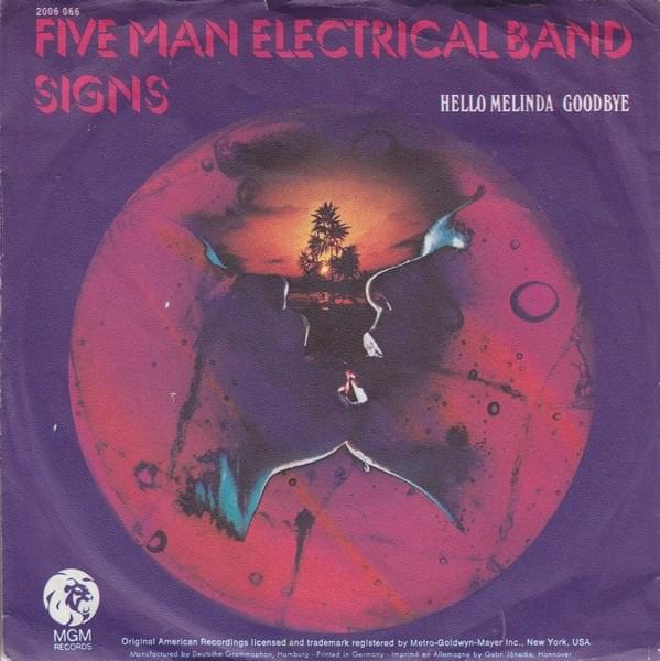 Album cover art for "Signs" by Five Man Electrical Band