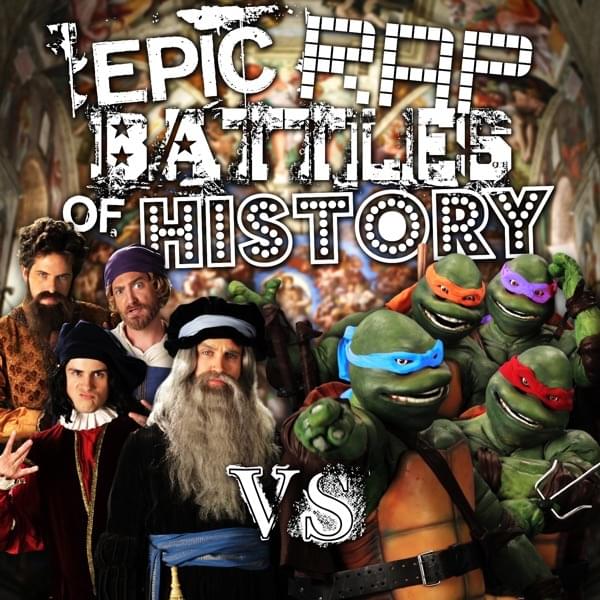Album cover art for "Artists vs TMNT" by Epic Rap Battles of History & Rhett and Link & Xin Wuku & EpicLLOYD & Nice Peter & Smosh