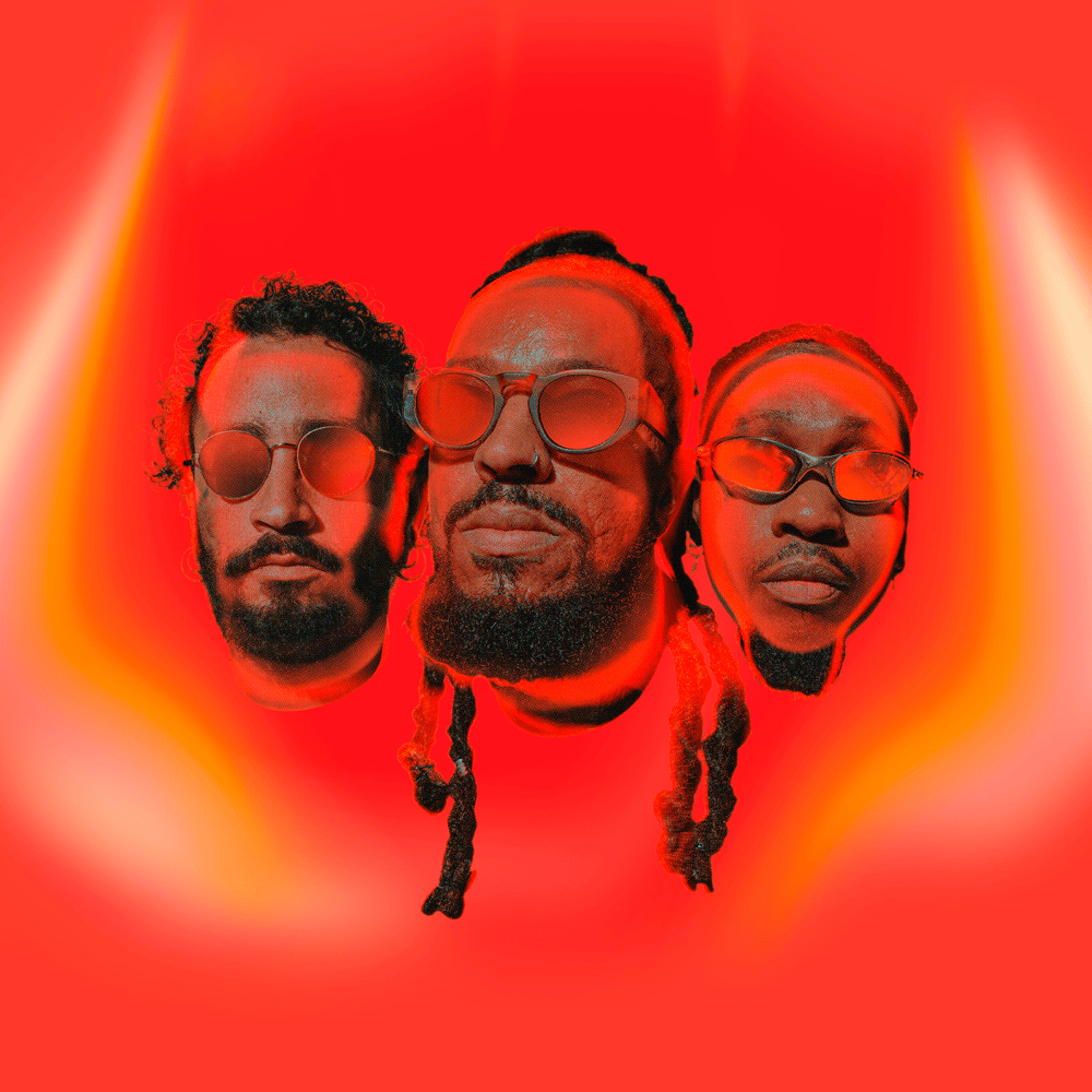 Album cover art for "Na pista sem lei" by Rael & Rincon Sapiência & FBC