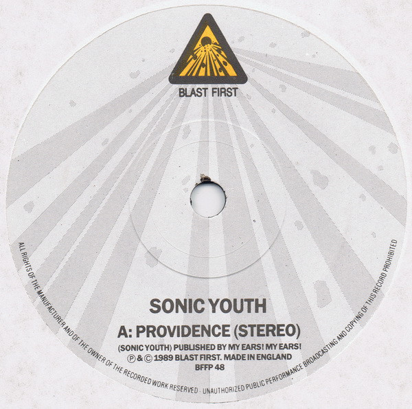Album cover art for "Providence" by Sonic Youth