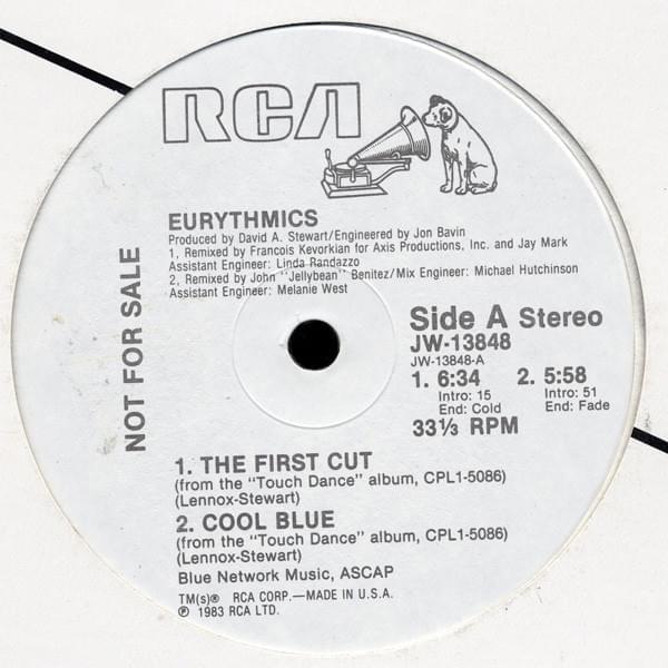 Album cover art for "The First Cut" by Eurythmics