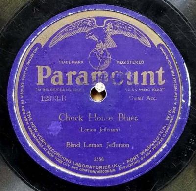 Album cover art for "Chock House Blues" by Blind Lemon Jefferson