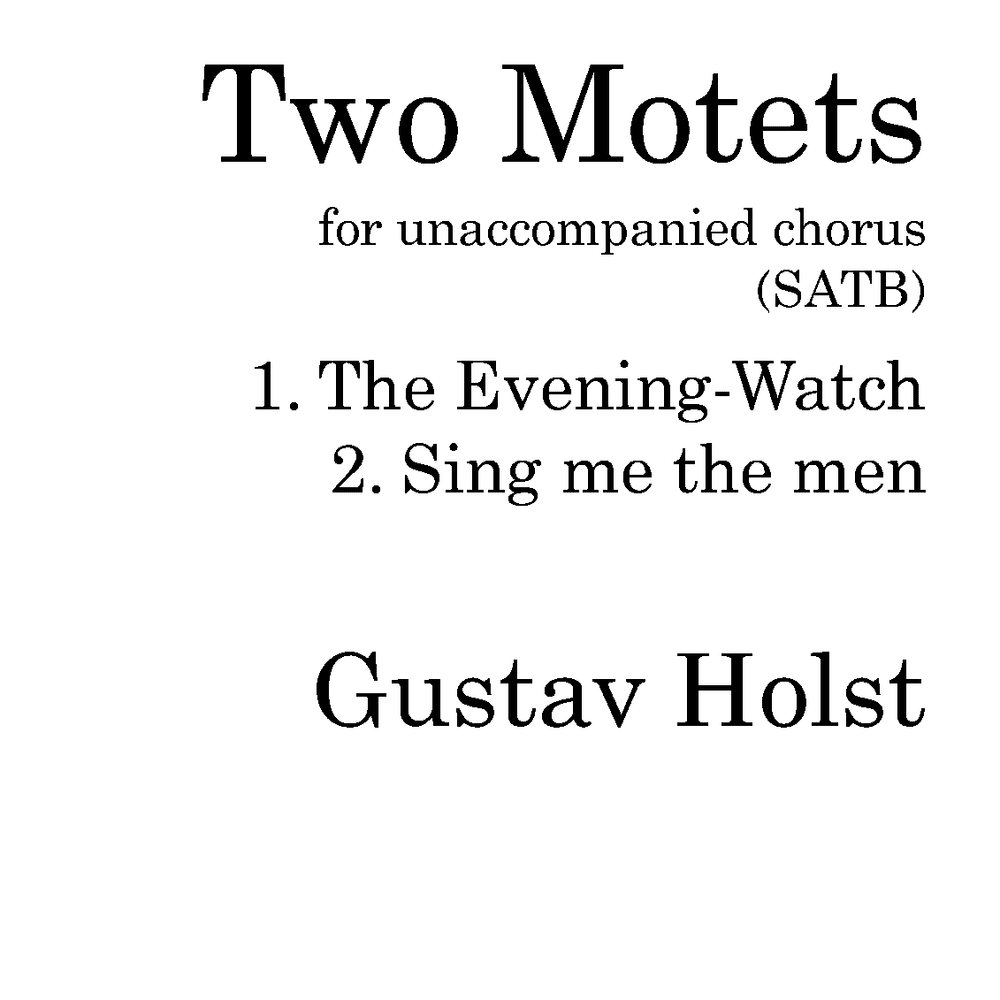 Cover image for Two Motets, Op. 43