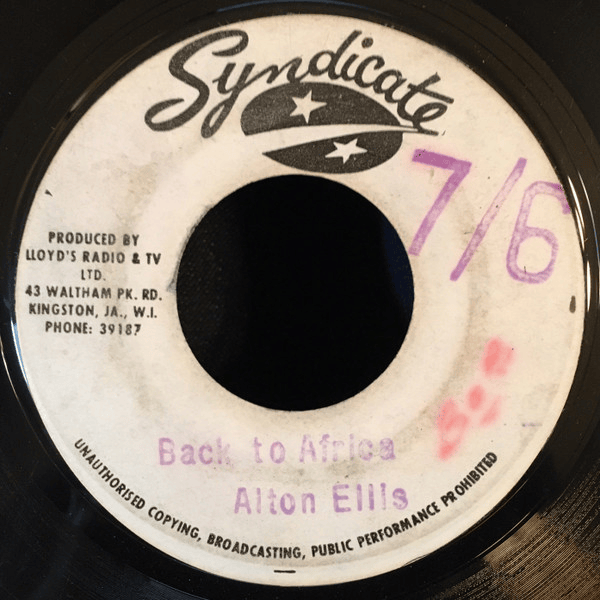 Album cover art for "Back To Africa" by Dennis Brown