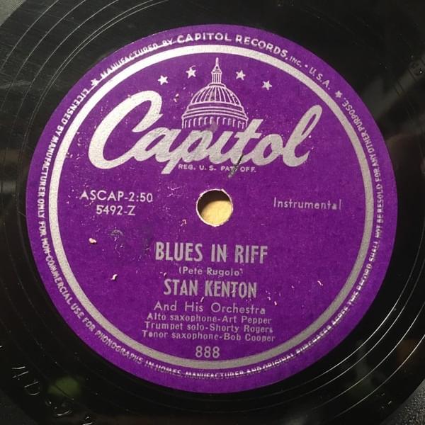 Album cover art for "Blues in Riff" by Stan Kenton