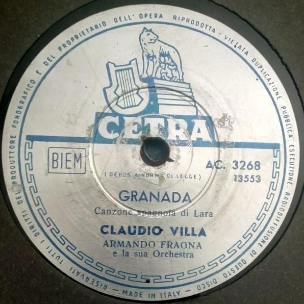 Cover image for Granada / Sono nato per cantare