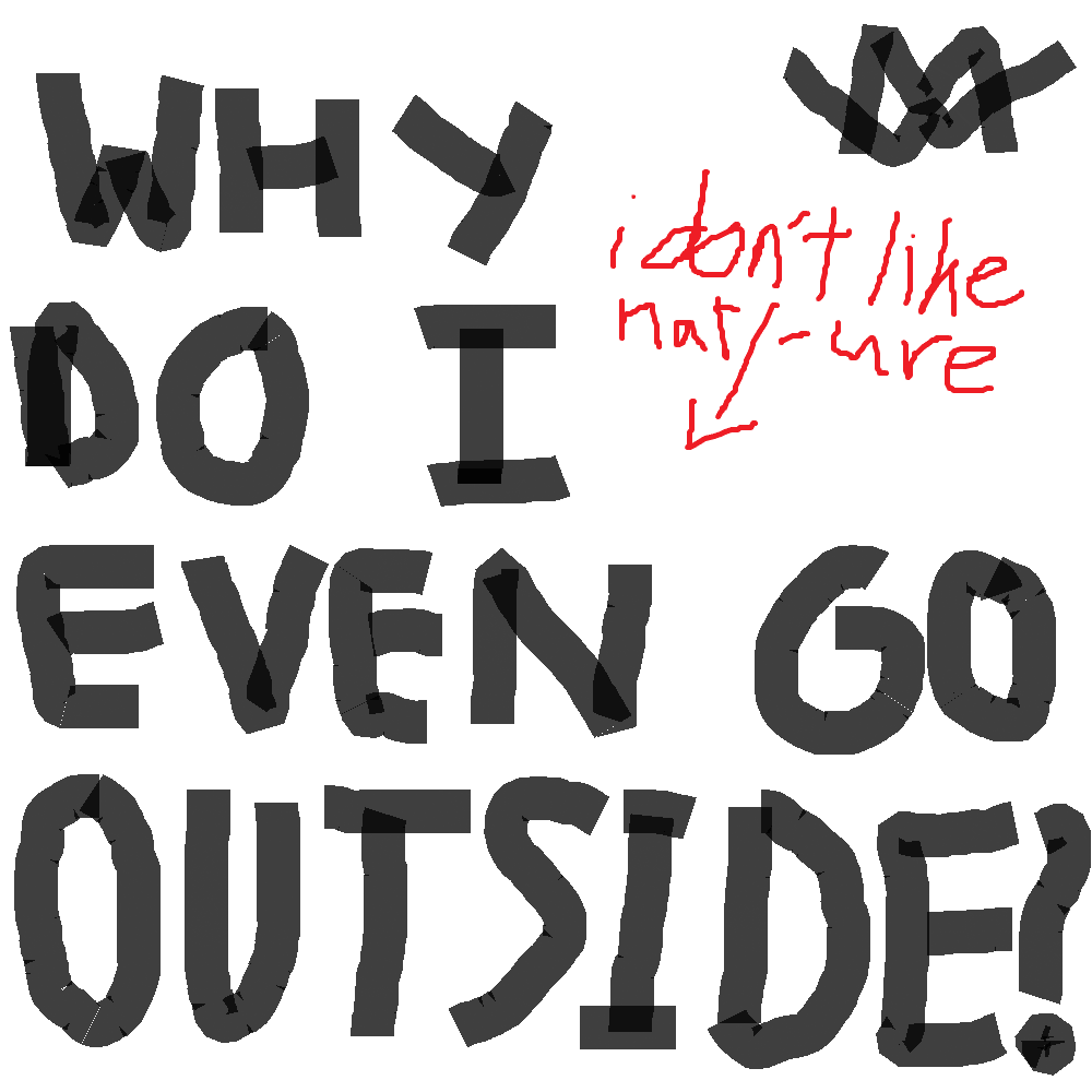 Album cover art for "WHY DO I EVEN GO OUTSIDE?" by ​chicagoland