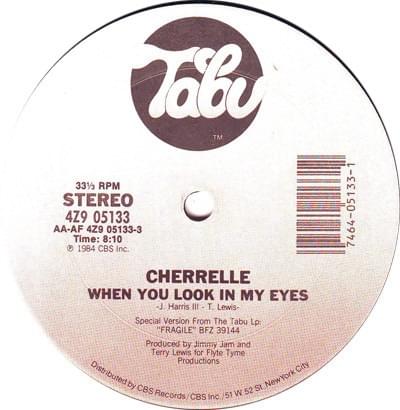 Album cover art for "When You Look in My Eyes (12" Extended Version)" by Cherrelle