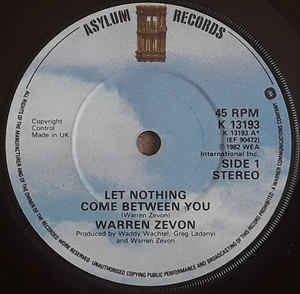 Album cover art for "Let Nothing Come Between You" by Warren Zevon