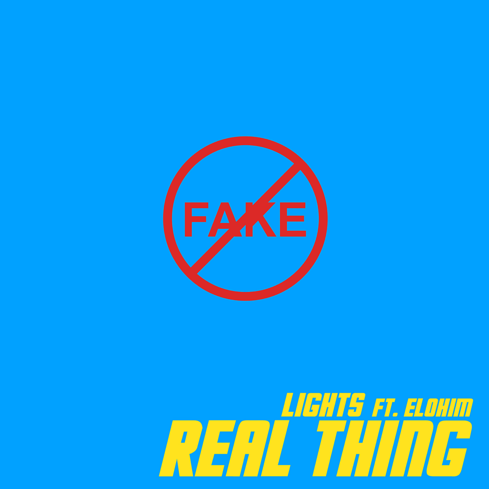 Album cover art for "Real Thing" by Lights & Elohim