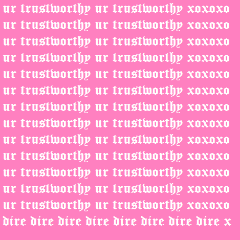 Album cover art for "TRUSTWORTHY" by ghostholding