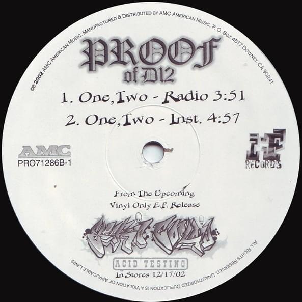 Album cover art for "One, Two (Ali) (Radio)" by Proof & MC Breed