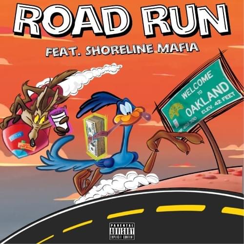 Album cover art for "Road Run" by RONRONTHEPRODUCER & Shoreline Mafia