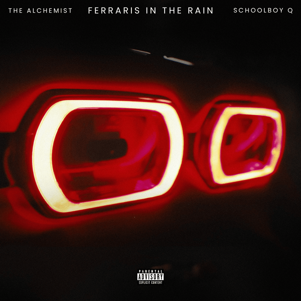Album cover art for "Ferraris in the Rain" by The Alchemist & ScHoolboy Q