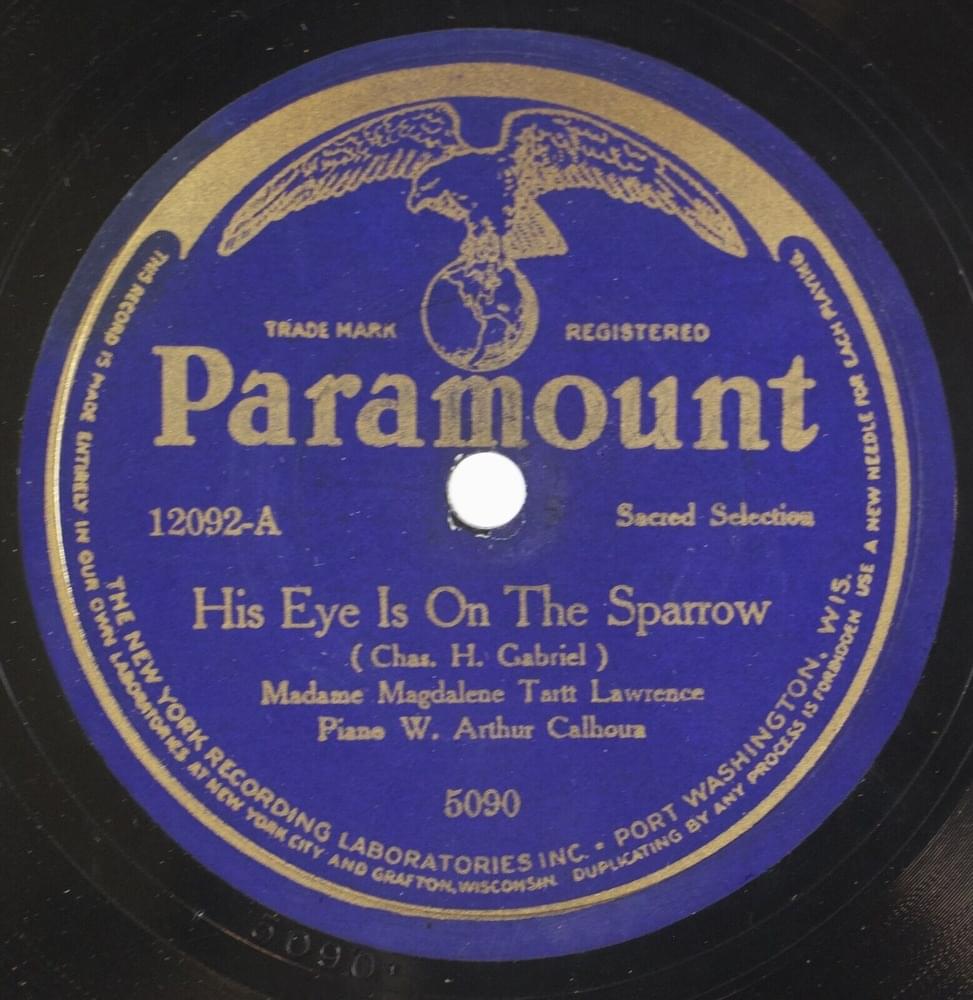 His Eye Is On The Sparrow by Madame Magdalene Tartt Lawrence