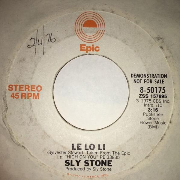 Le Lo Li by Sly Stone