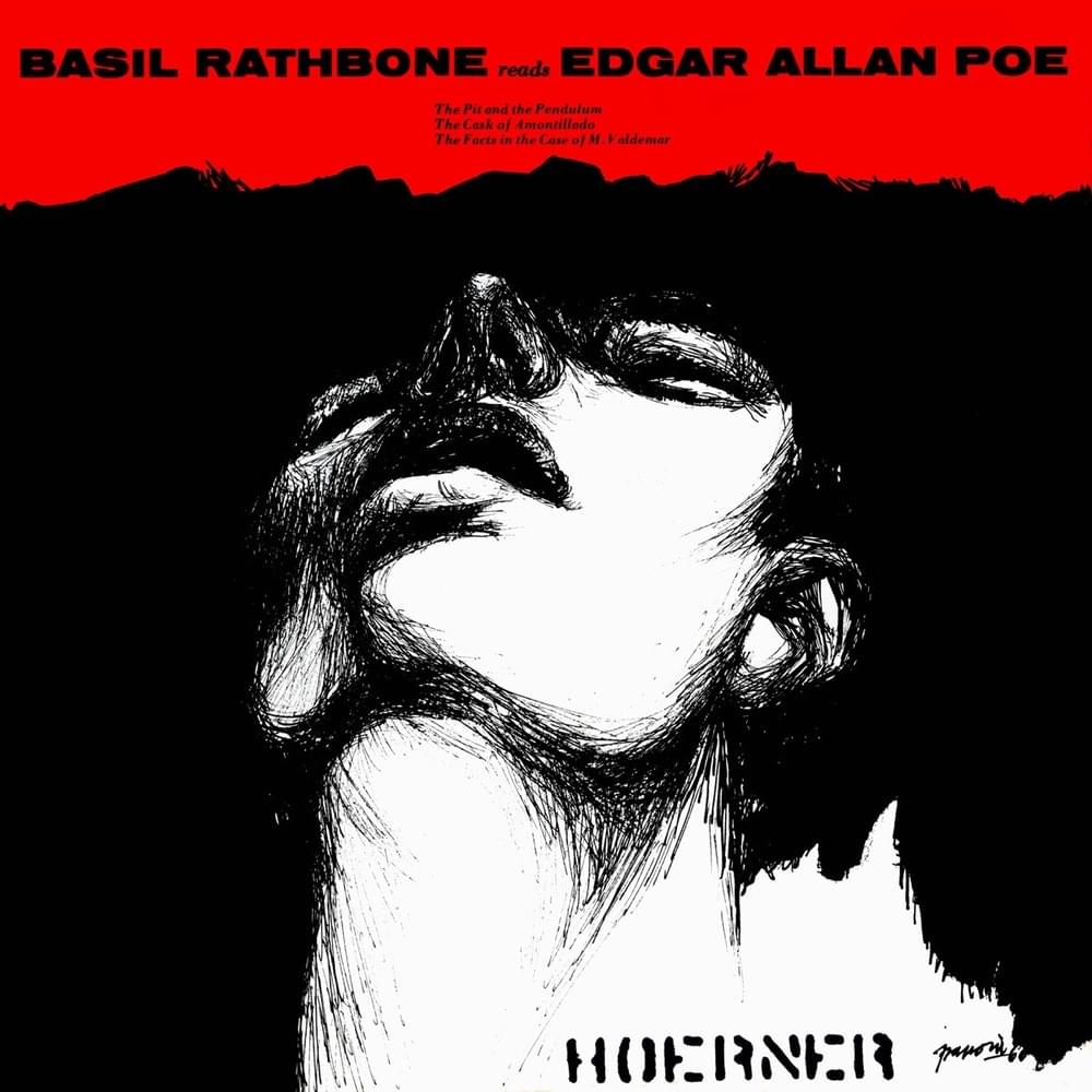 Album cover art for "The Pit and the Pendulum" by Basil Rathbone