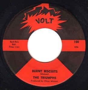 Album cover art for "Burnt Biscuits" by The Triumphs