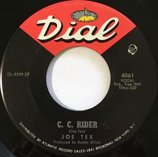 Album cover art for "C.C. Rider" by Joe Tex