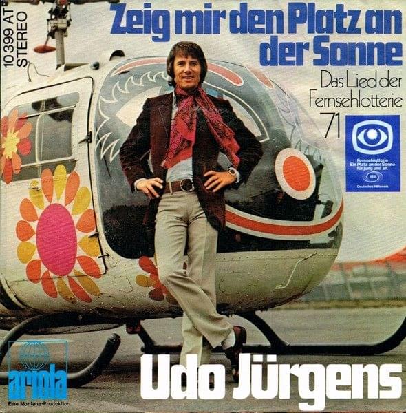 Album cover art for "Zeig mir den Platz an der Sonne" by Udo Jürgens